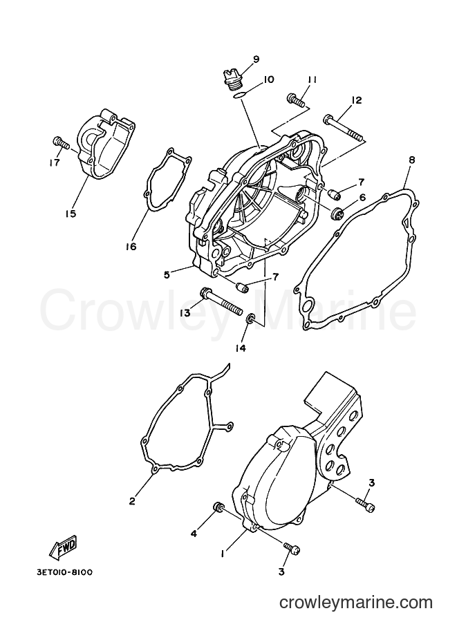 Yamaha Motors DT125RE (4DK7) [010] - CRANKCASE COVER 2