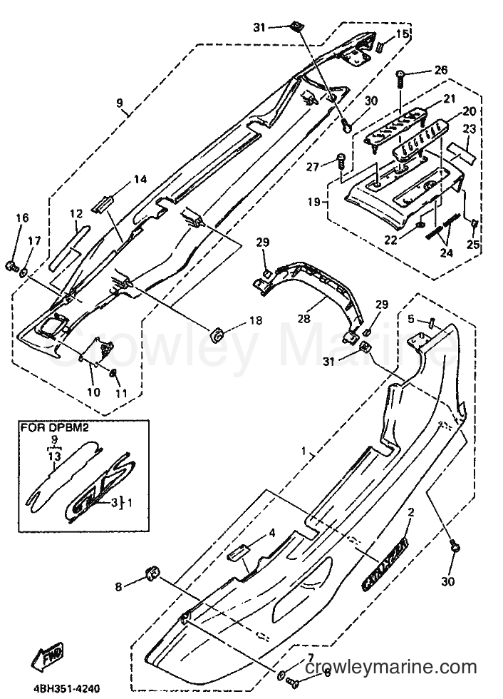 Yamaha Motors GTS1000 (4FV3) [999] - SIDE COVER