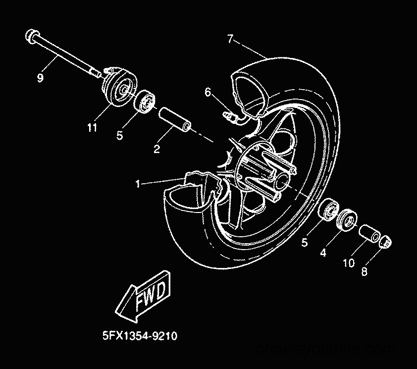 Yamaha Motors CW50RS (5FXE) [010] - FRONT WHEEL