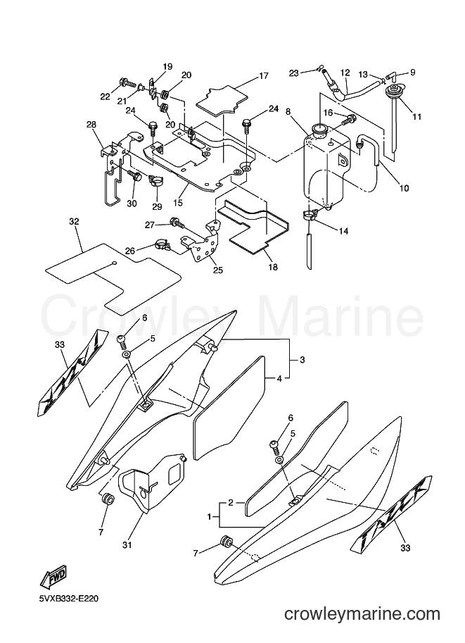 Yamaha Motors FZ6-SS (5VXD) [040] - SIDE COVER