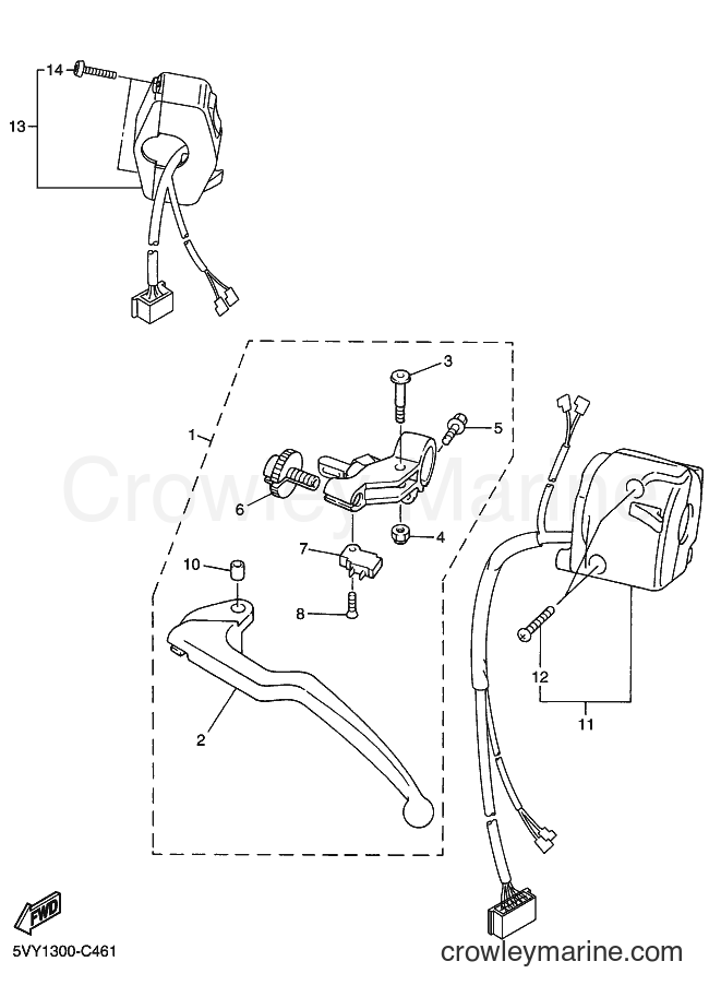2006 Sport Bike YZF-R1S - YZF-R1S (4B12) [020] - HANDLE SWITCH & LEVER