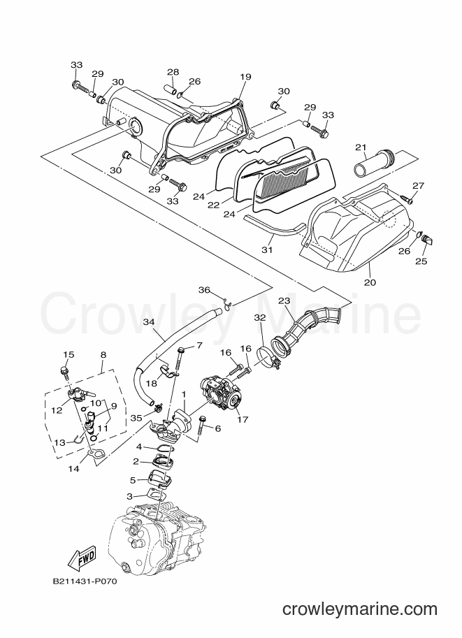 Yamaha Motors LNR125 (B211) [010] - INTAKE