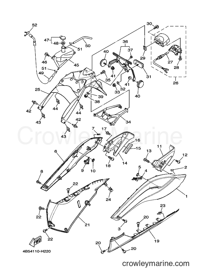 2009 Maxi-Scooter XP500 - XP500 (4B5A) [010] - SIDE COVER 2