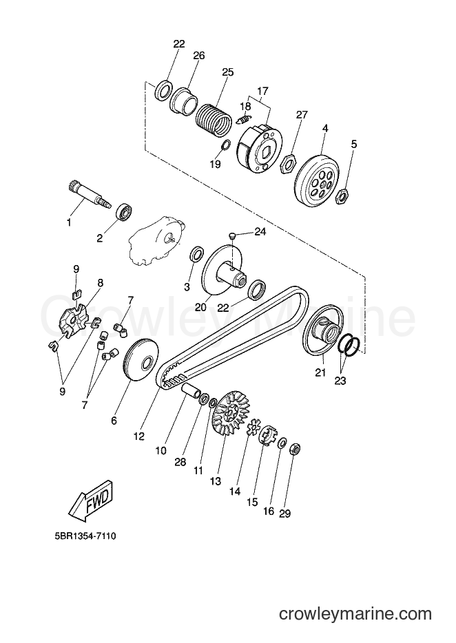 2000 Scooter YQ50 - YQ50 (5KL2) [010] - CLUTCH