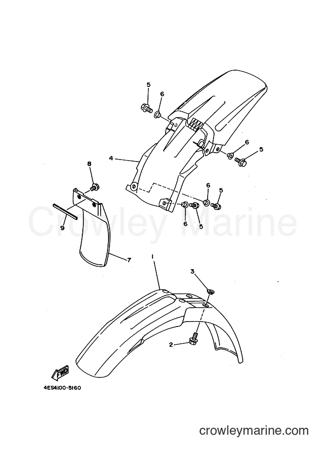 1994 Scooter YZ80LWH - YZ80LWH (4LC3) [999] - FENDER
