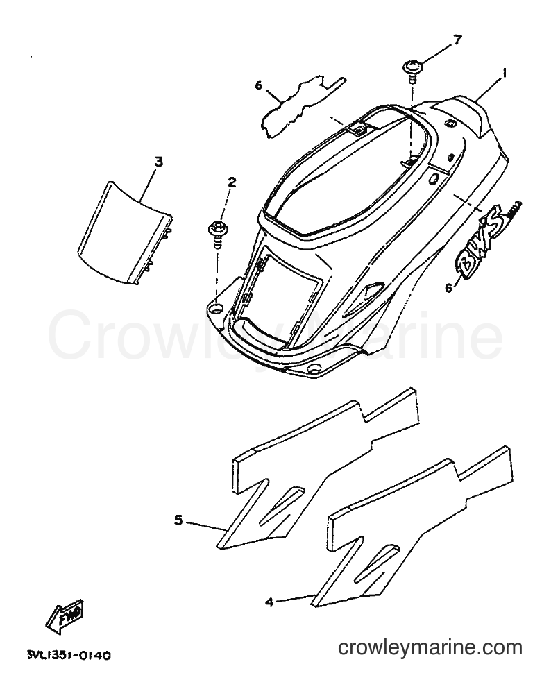 1992 Scooter CW50 - CW50 (4BY2) [999] - SIDE COVER & OIL TANK
