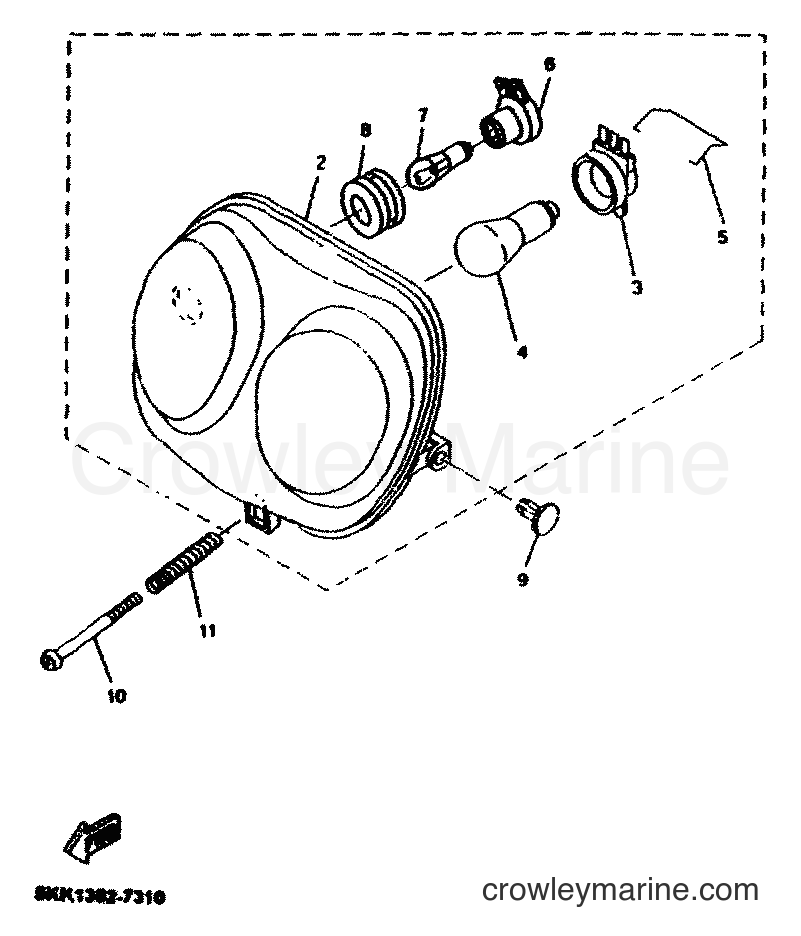 Yamaha Motors YN100 (5KKE) [010] - HEADLIGHT