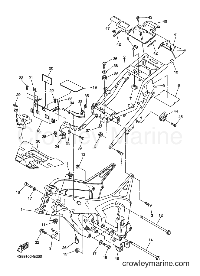 2009 Street Bike FZ6-SHG - FZ6-SHG (4S8F) [010] - FRAME