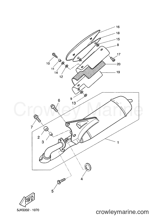 2001 Scooter CW50RS - CW50RS (5JK6) [010] - EXHAUST