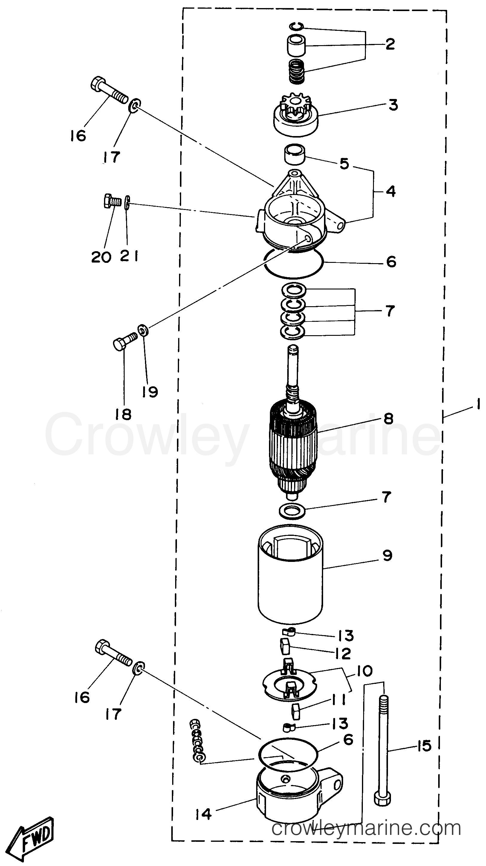 Yamaha Motors 70TLRU - STARTING MOTOR