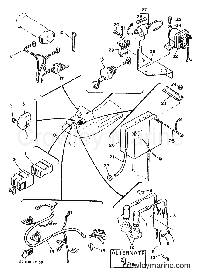 1988 Snowmobile EC340 - EC340 (84H0) [010] - ELECTRICAL 1