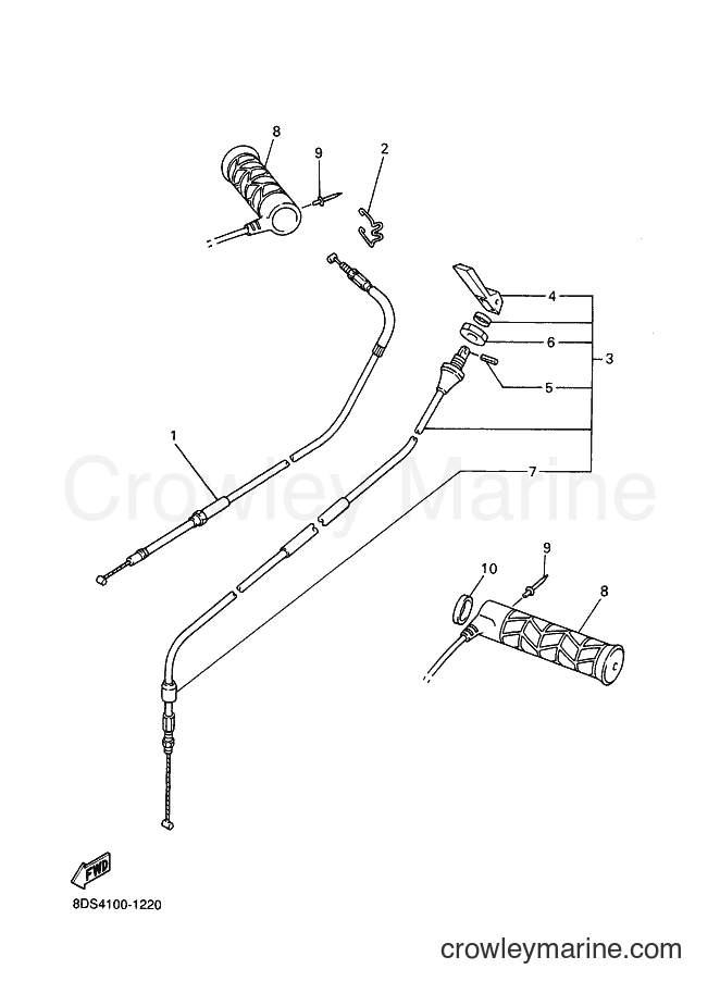 Yamaha Motors VX700 (8DS4) [020] - CONTROL CABLE