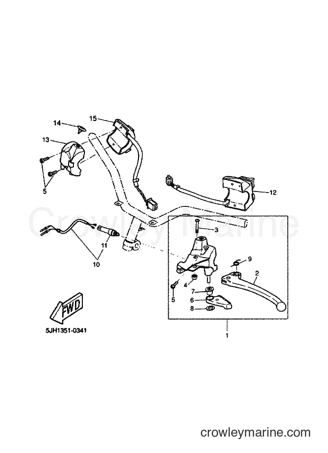 Yamaha Motors EW50 (5JH1) [030] - HANDLE SWITCH & LEVER
