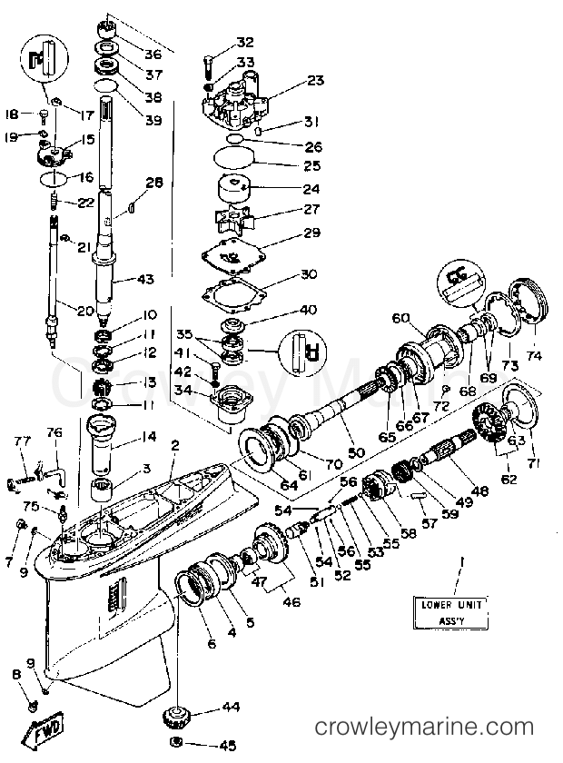 Yamaha Motors L200ETXDA - LOWER DRIVE 3