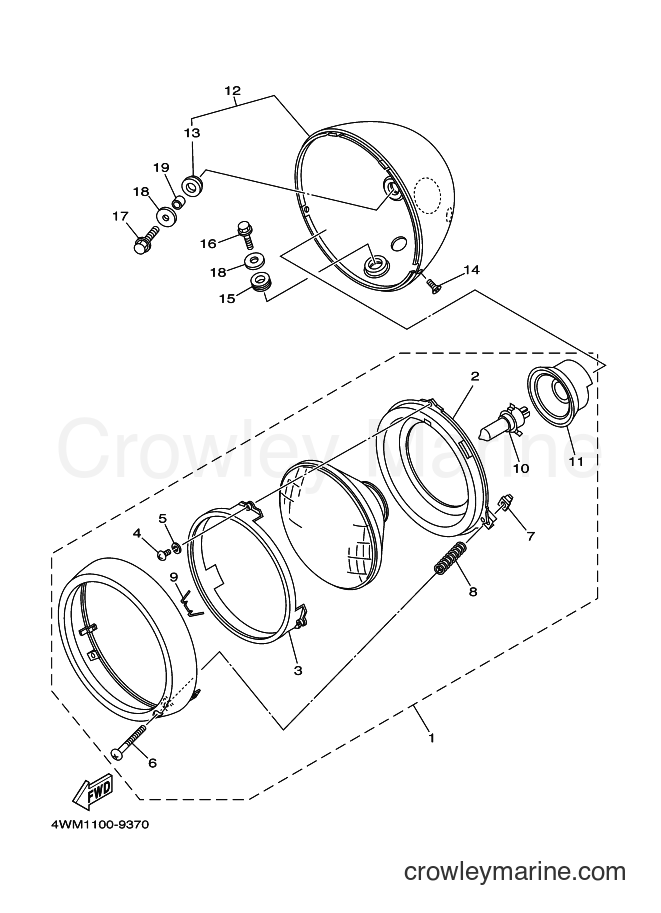 Yamaha Motors XV1600AT (5GA3) [010] - HEADLIGHT