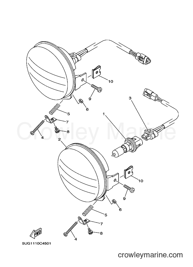 Yamaha Motors YXR660F (5UGG) [010] - HEADLIGHT