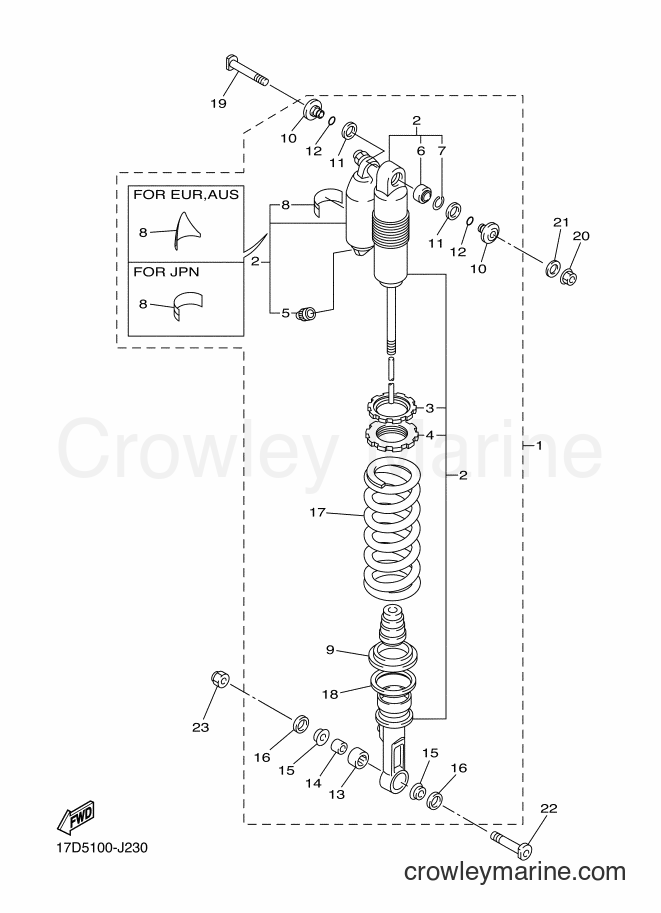 Yamaha Motors YZ250F (17D5) [020] - REAR SUSPENSION