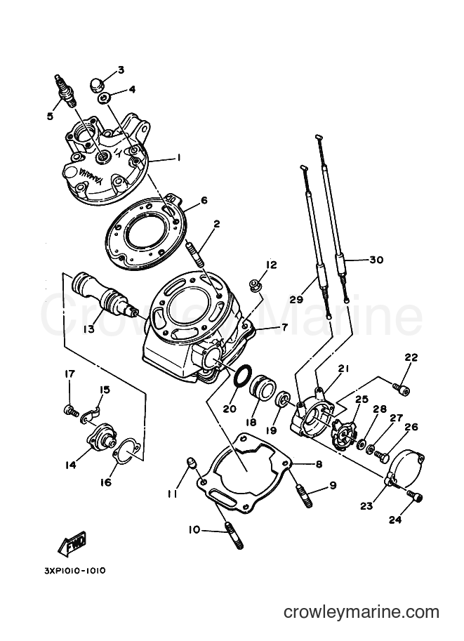1991 Dirt Bike WR200R - WR200R (4BF1) [010] - CYLINDER