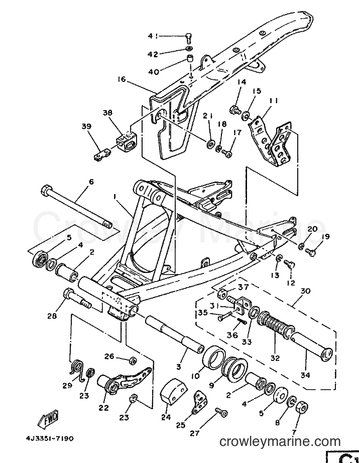 Yamaha Motors DT125-MX (4J3) [999] - REAR ARM