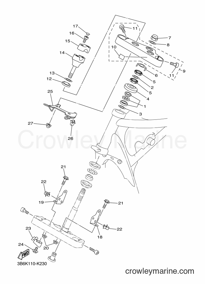 Yamaha Motors XVS650 (3B6X) [010] - STEERING