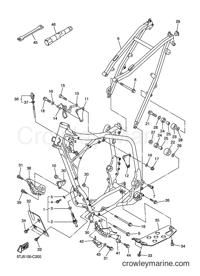 2004 Dirt Bike WR450F - WR450F (5TJ6) [100] - FRAME