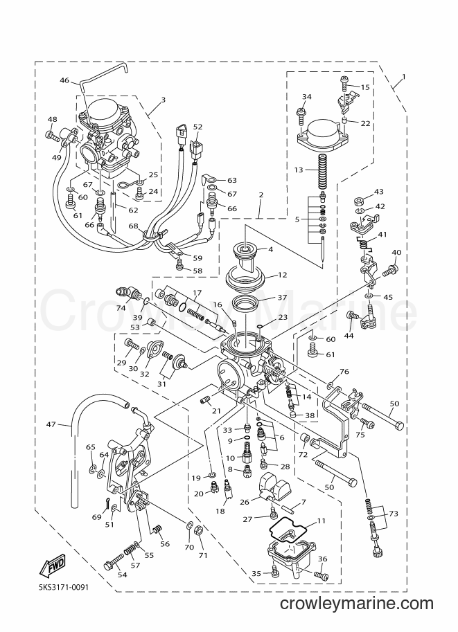 Yamaha Motors XVS1100A (5KS3) [010] - CARBURETOR