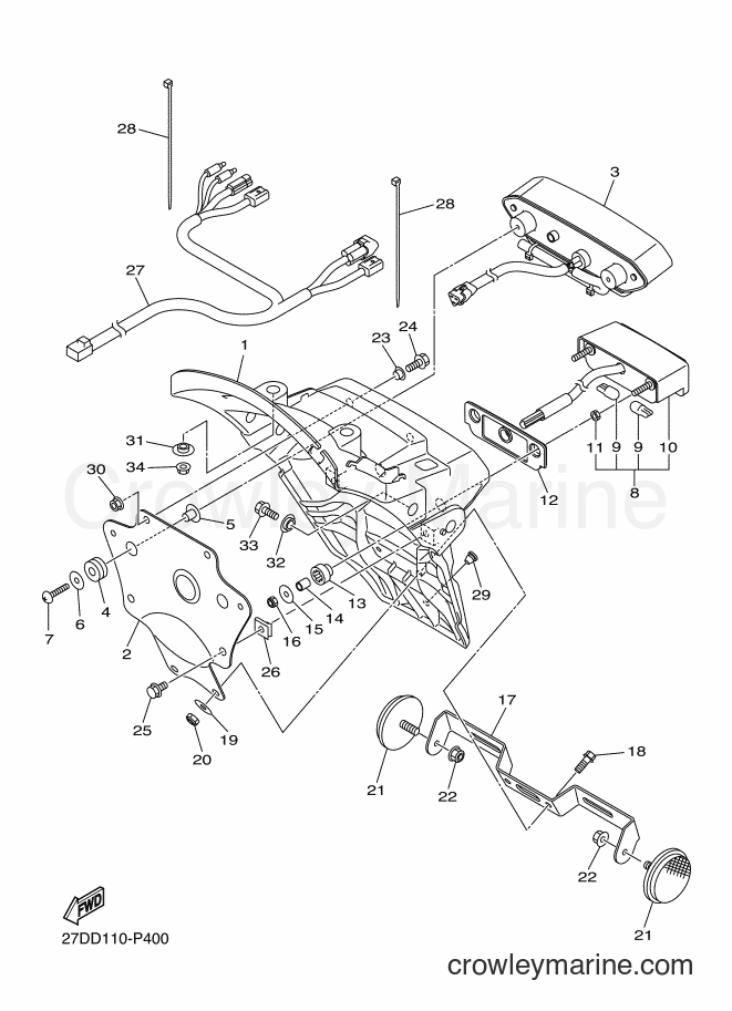 Yamaha Motors XVS1300CU (1GPF) [010] - TAILLIGHT