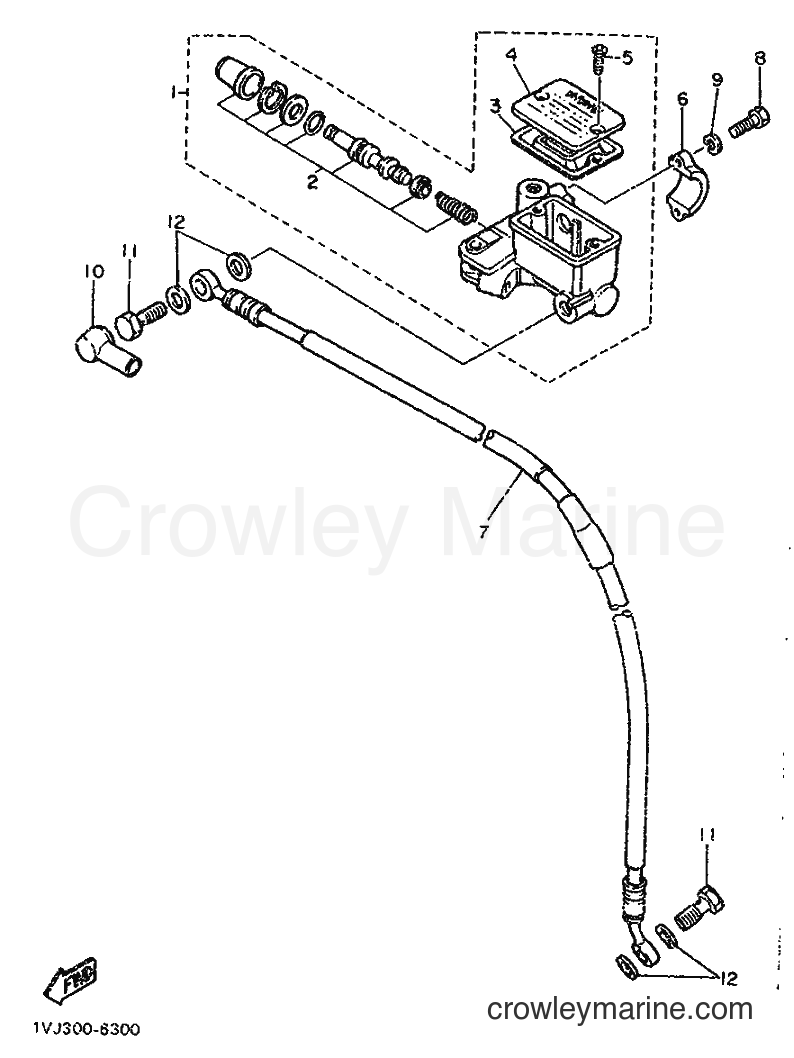 1987 Dirt Bike XT500Z - XT500Z (2RX) [999] - FRONT MASTER CYLINDER