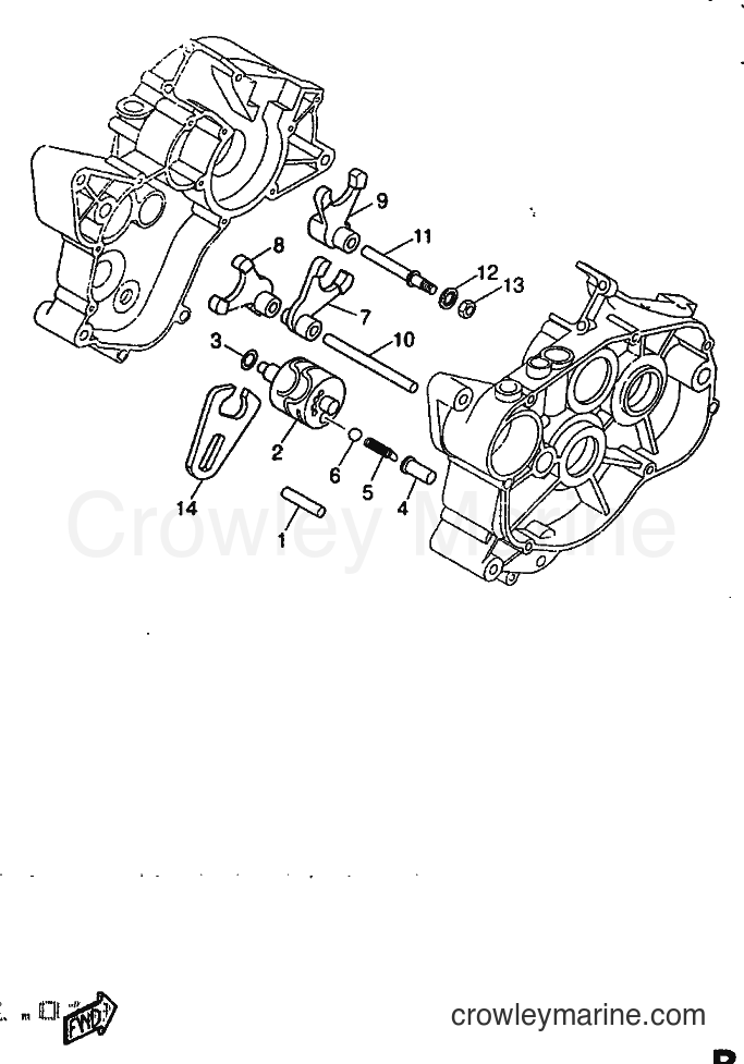 1997 Scooter DT50R - DT50R (5BK1) [999] - SHIFT CAM & FORK