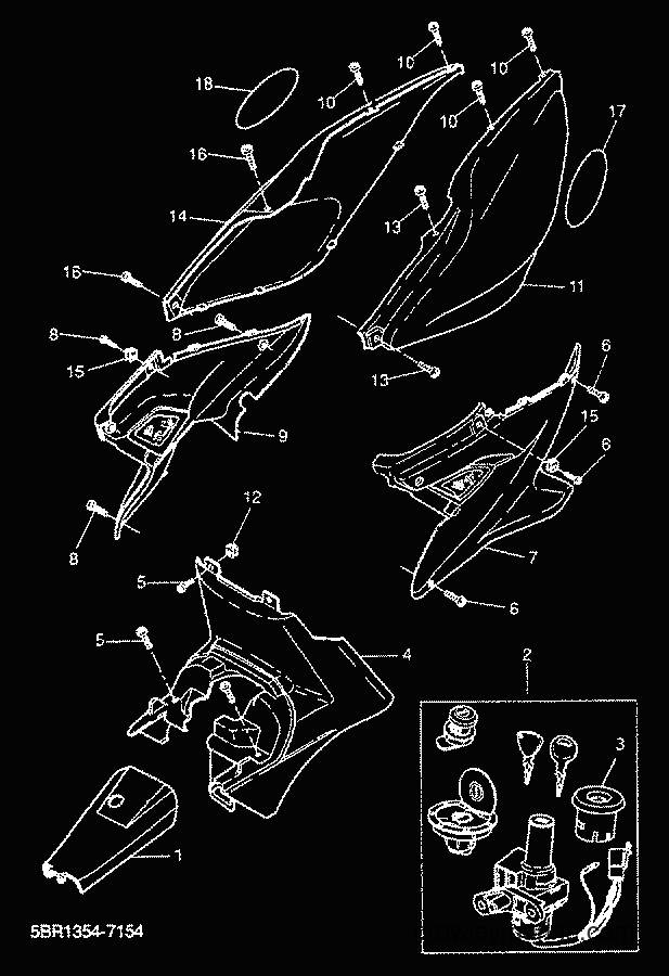 2000 Scooter YQ50L - YQ50L (5KH7) [010] - SIDE COVER