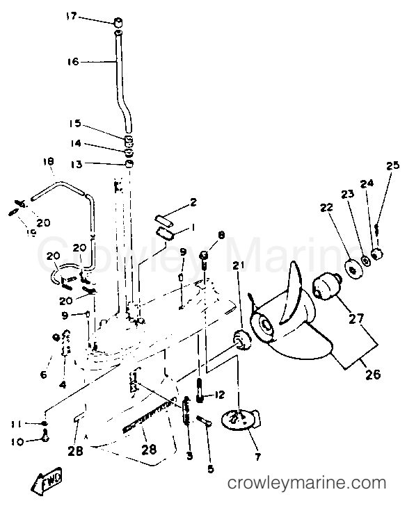 Yamaha Motors L130TXRQ - LOWER CASING  DRIVE FOUR