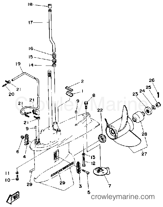 Yamaha Motors L150ETXDA - LOWER DRIVE 4