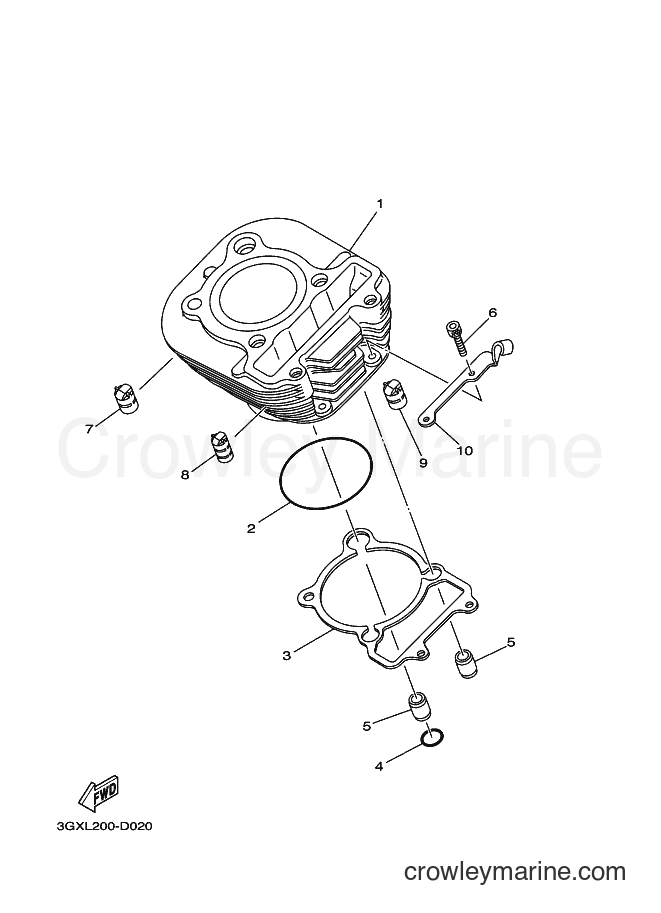 Yamaha Motors AG200F (3GXW) [010] - CYLINDER