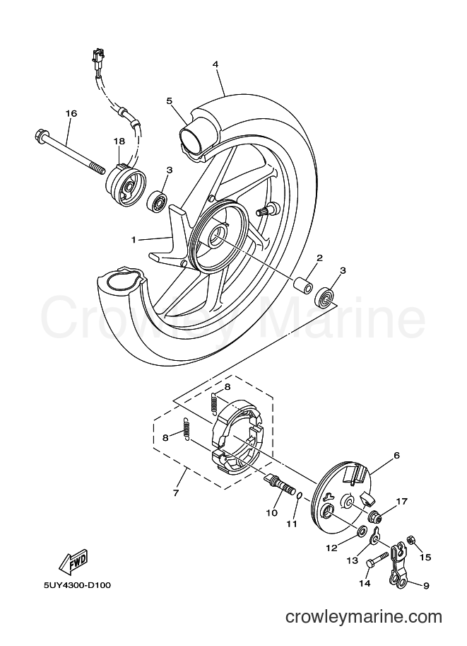 Yamaha Motors EA06 PASSOL (5UY4) [040] - FRONT WHEEL