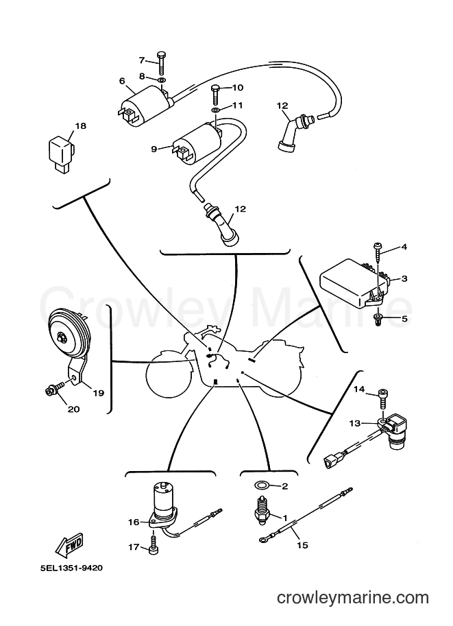 Yamaha Motors XVS1100 (5PB2) [070] - ELECTRICAL 1
