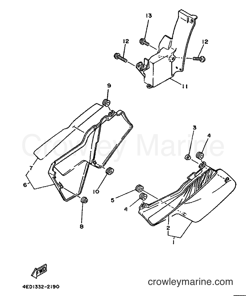 1992 Scooter DT80LC - DT80LC (4ED1) [999] - SIDE COVER