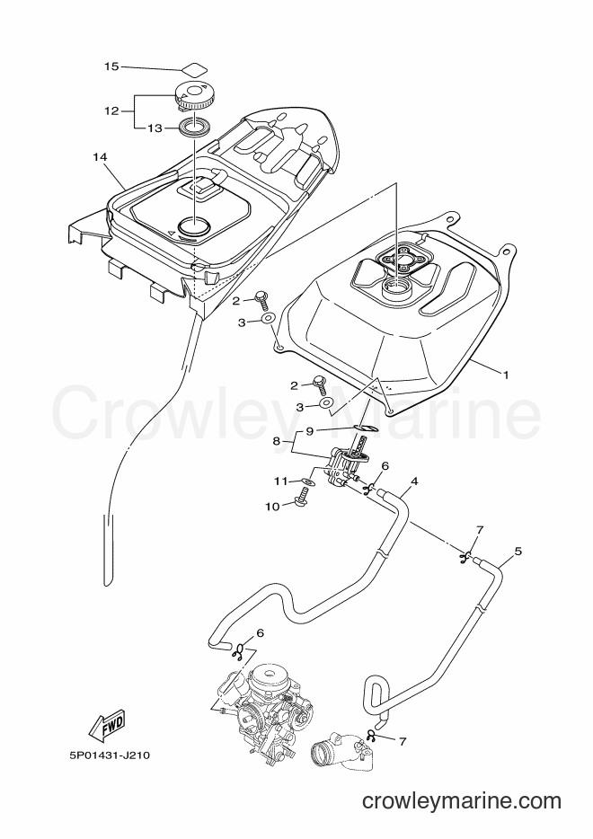 2011 Scooter AT135 - AT135 (5P07) [010] - FUEL TANK