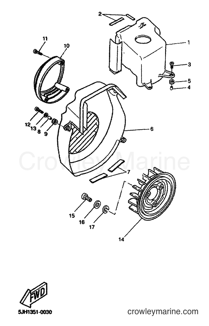 2000 Scooter CW50 - CW50 (5MN1) [040] - AIR SHROUD & FAN