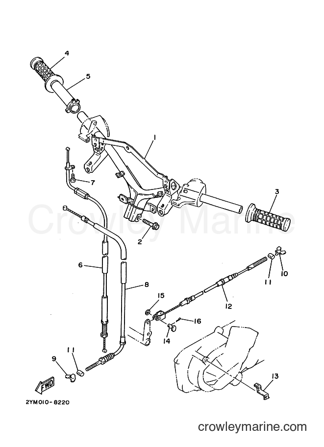 Yamaha Motors XC125 (3TE2) [999] - STEERING HANDLE & CABLE