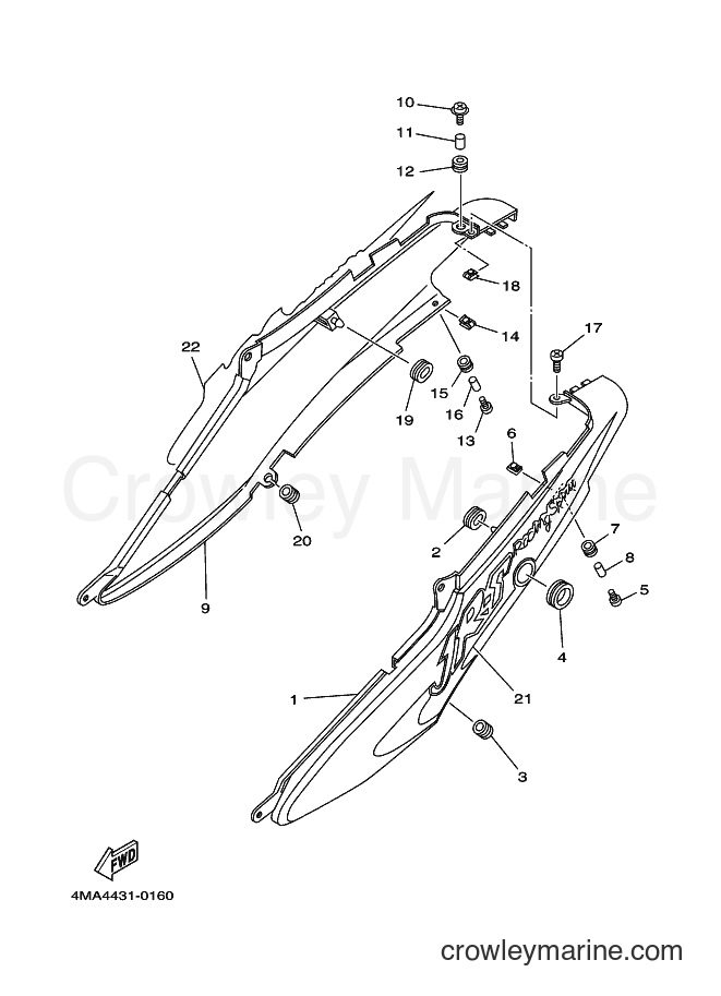 Yamaha Motors V120JR-S (4MA5) [010] - SIDE COVER
