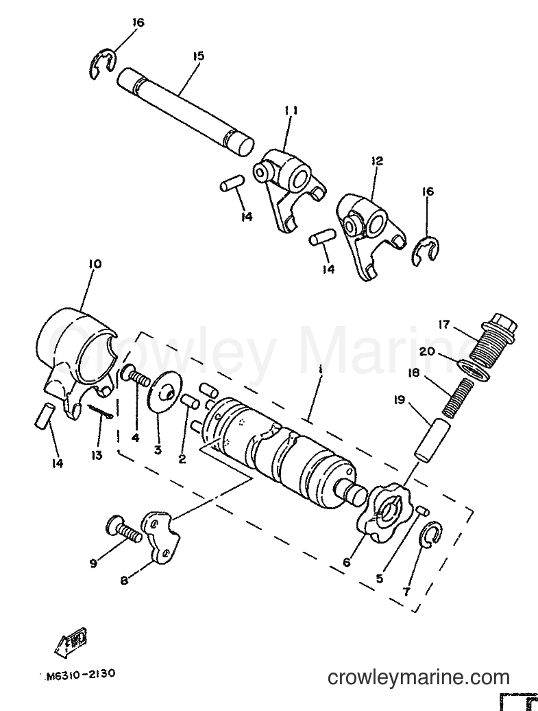 1986 Scooter DT50M - DT50M (1NN) [999] - SHIFT CAM & FORK