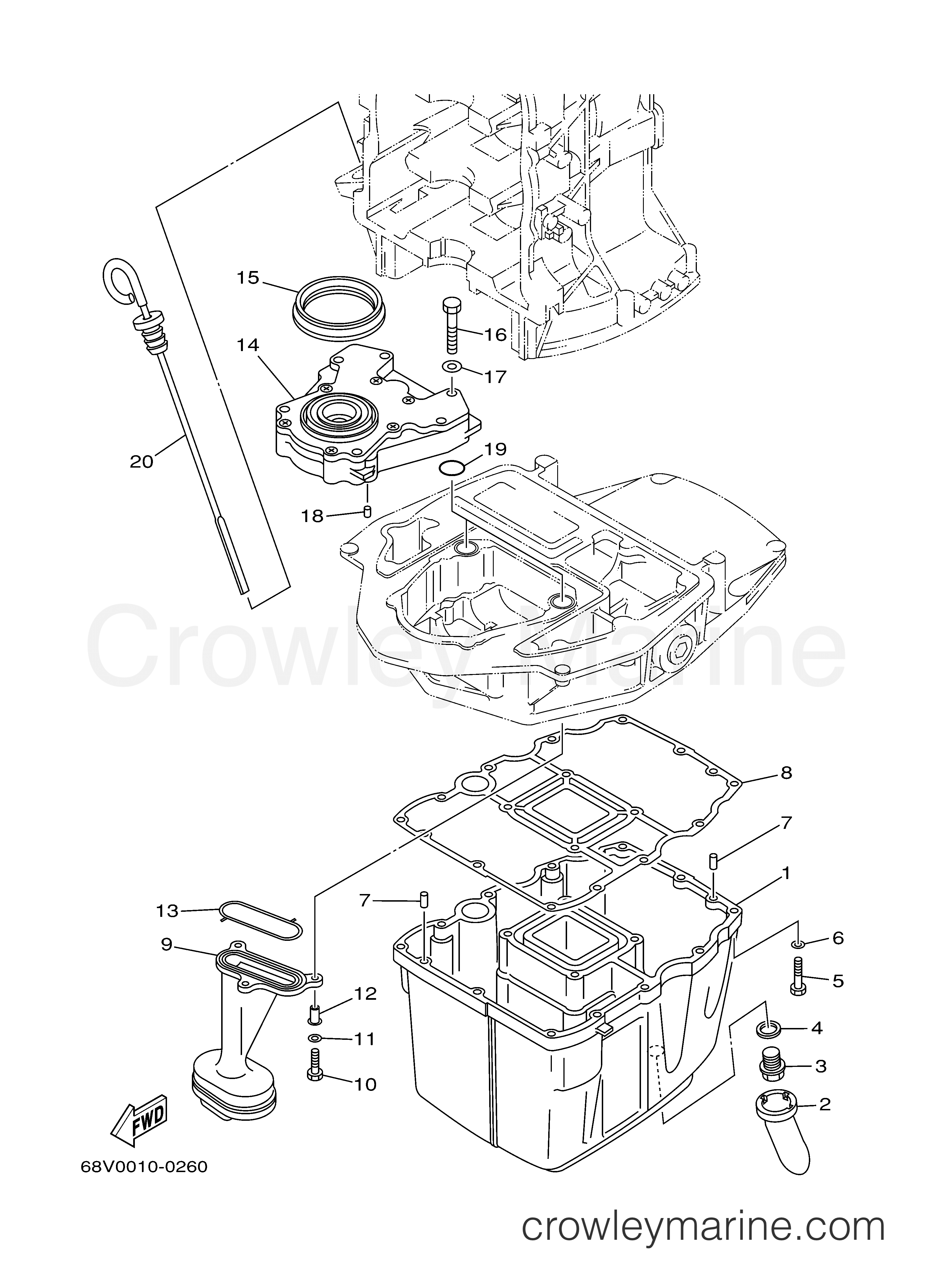 Yamaha Motors F115TLRY - OIL PAN