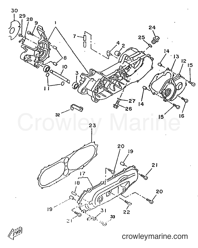 1998 Scooter CW50RS - CW50RS (4TDN) [999] - CRANKCASE