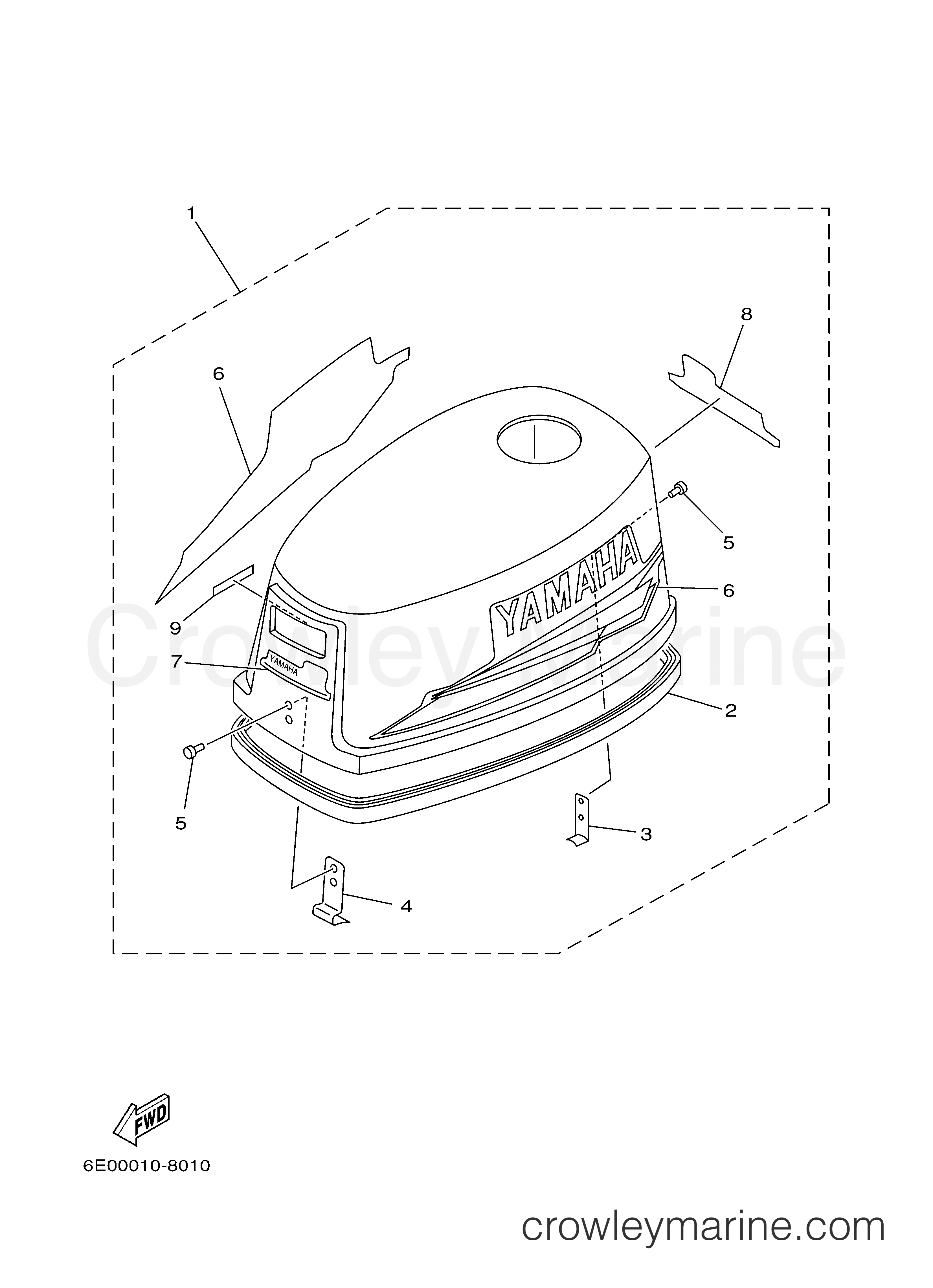 Yamaha Motors 5MLHY - TOP COWLING