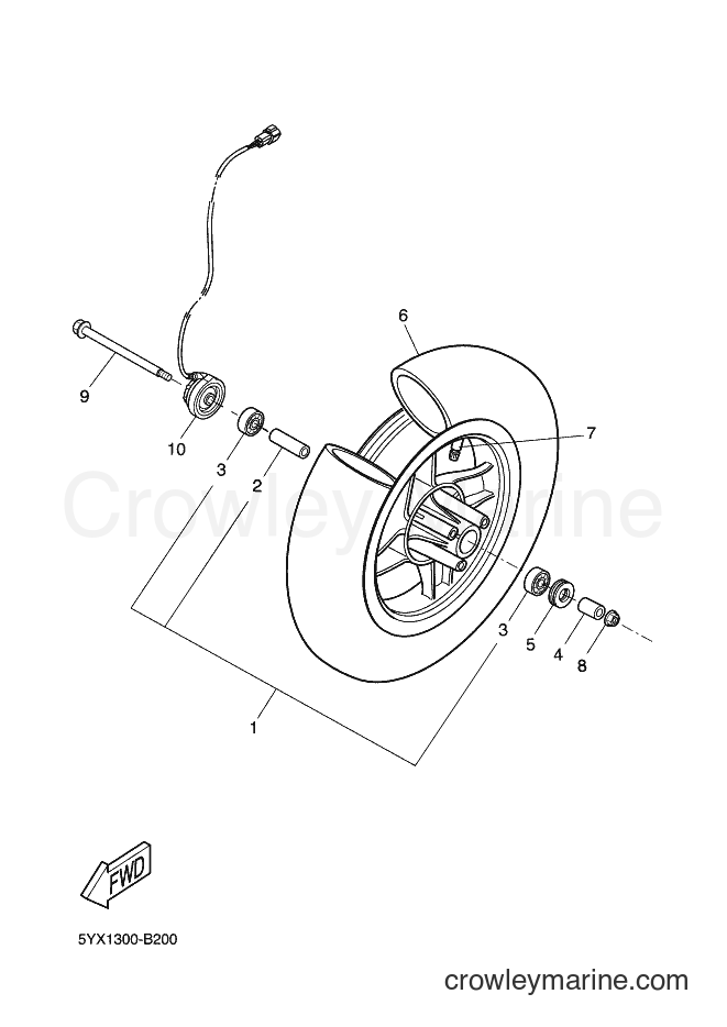 Yamaha Motors EW50N (1S02) [020] - FRONT WHEEL