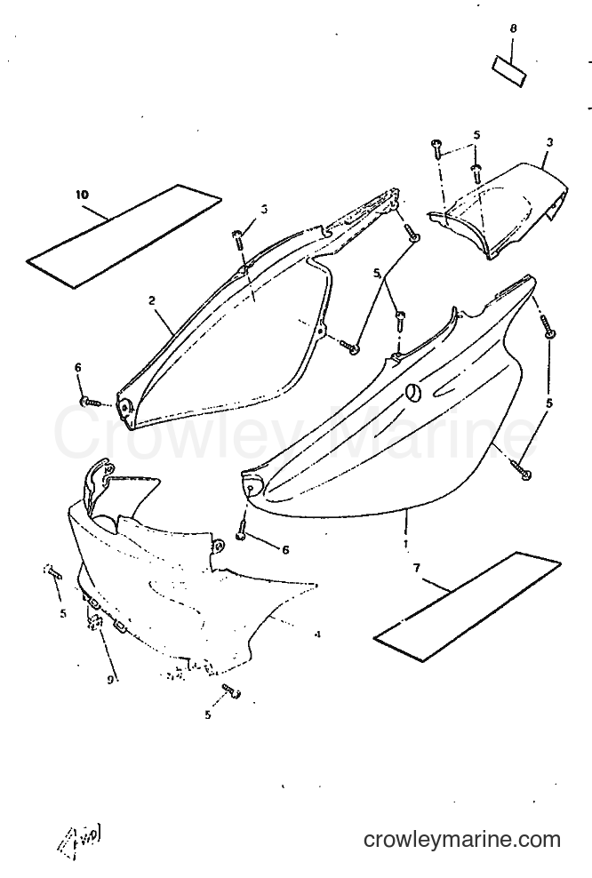 1998 Scooter CW50RSP - CW50RSP (5DX1) [010] - SIDE COVER