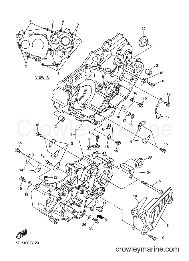2004 Dirt Bike WR450F - WR450F (5TJ6) [080] - CRANKCASE