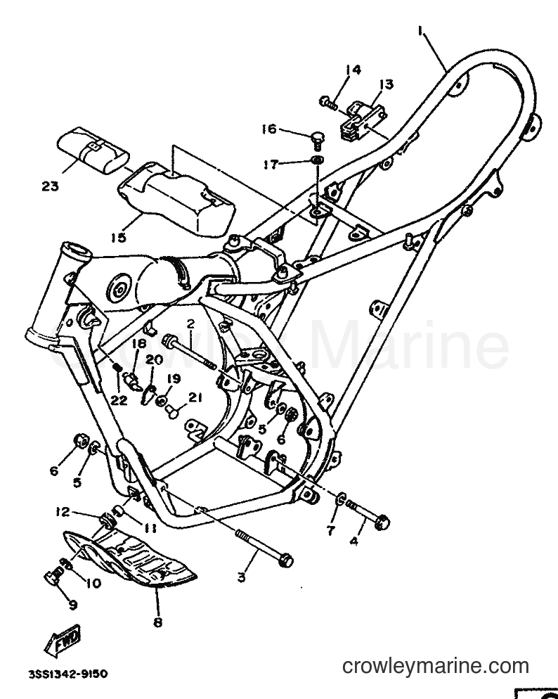 1989 Dirt Bike DT125MX - DT125MX (3SS1) [999] - FRAME