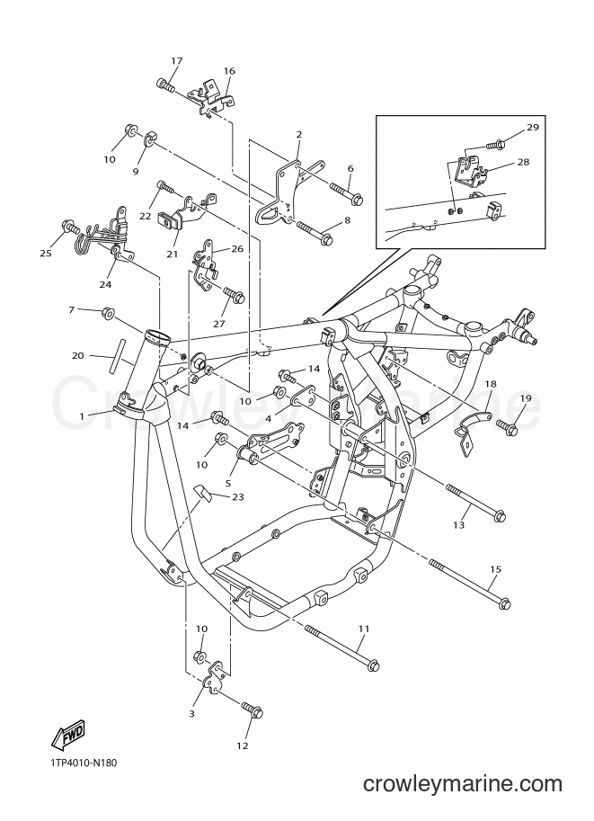 Yamaha Motors XVS950CU (1TP4) [010] - FRAME