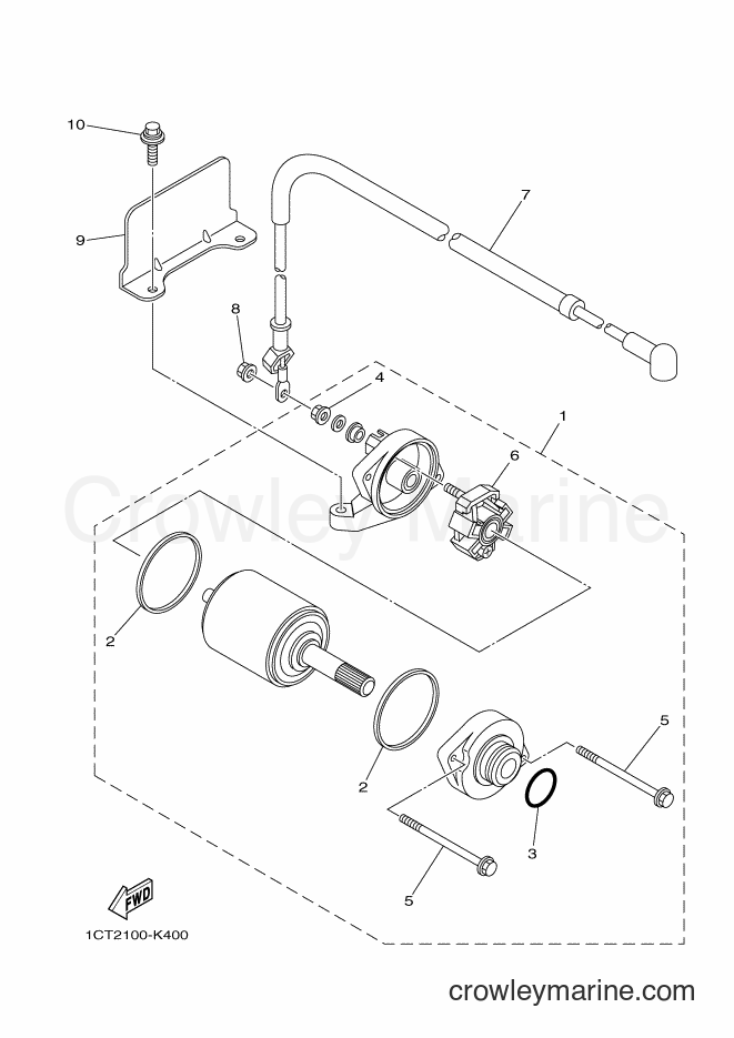 2013 ATV YFM450FWA - YFM450FWA (1CUF) [010] - STARTING MOTOR